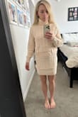 It's so cute in the pics, but it doesn't actually work. I guess my neck is too short for it because I felt like it came way too high up. The seam of the skirt pokes out to the sides, and the top is just really boxy. - Kyra W.
