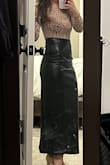 Perfect for work, dates, and night outs. No regrets. Fits like a glove. High-waisted so the length is somewhat customizable depending on how far you pull the waist up. - Emily K.