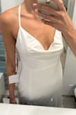 It's a well-made dress. My favorite part is the cowl neckline, so flattering! The downside for me was the length - too short. I could not wear it in high heels. Otherwise, it would be my pick for my wedding day. :) - Erika D.