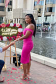 I love this dress! It fits perfectly. Gives the body a great shape. I wore it to my surprise proposal. I received a lot of great compliments. I recommend this dress! - Nessa M.