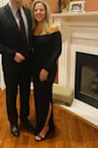 This dress is perfect! The sleeves and bust area stay up with no worries while dancing. There is a little stretch in the dress which makes it pretty comfortable. I was afraid it would be too long as I'm only 5'4" but with my heels the length was perfect. - Andria B.