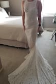 After looking at Bridal Boutiques and not being thrilled with the princess gowns, I found Lulu's and convinced my daughter to give these dresses a try. I ordered 3 of them, for her outdoor August wedding. She's more Boho, so these styles fit her personality, and are not as formal as what she'd been trying on. I fell in love with this dress but didn't expect her to choose it. (She also liked the Duchess.) The center slit is a bit precarious, so we'll probably see if a seamstress can fortify it, as well as attach the lining to the lace and bustle the train. The back is stunning and is very flattering to her figure. We're pretty excited! Thank you, Lulus, for being a great alternative to those expensive boutiques! - Jennifer H.