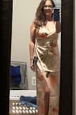 The dress is absolutely beautiful! Well made, and it fits perfectly. I was a bit worried about the material, being satin, but it's so well cut that it lays on the body beautifully. Very happy with the purchase. - Maricruz S.