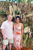 I never write reviews but, y'all, this is the real deal! I wore this dress for a wedding in Mexico and it was perfect! Granted it was hot in Cancun, but the dress did great and didn't show any sweat marks. I did end up ripping the dress on the dance floor (wide hips and throwing ass can do that to a dress lol) but an XL was way too big! For my girlies with bigger hips, just be cautioned there isn't much room in the hip area but nevertheless, this is a gorgeous dress and you will feel so beautiful in it! - Kavina B.