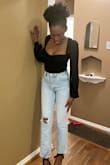 This top fit so well. The body was snug so it sucked everything in, which was great for me. The material felt great. I received tons of compliments. Just buy it! - Raiara Z.