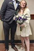 I ordered a large and extra large and was pleasantly surprised to find the L fit me great! It definitely did not have any stretch to it, but that was expected. I got so many compliments on it. It is the perfect creamy white dress. - Alyssa O.