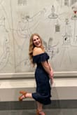 I wore this dress to my friend's winter wedding and it was perfect! It's classy, the color is great for a winter wedding (I paired it with a little shawl for the cold). And it's so flattering! It fits wonderfully on me and I consider myself more of a midsize/"athletic" build. I usually wear around a size 12, the Large fit well. Plus, this dress is comfy enough to dance around in, and no low neckline to worry about a nip slip or anything. - Emma G.