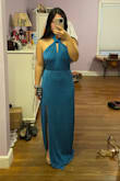 The dress fit nicely, and the material was very sturdy but thick and breathable. I'm really short, so I knew I was going to have to make alterations. The waist fit nicely in size S, but the top was a little loose. I really liked this dress. I ended up exchanging for a size XS, and the top fit, but that was a little too tight at the waist. Ultimately, I returned both because I needed a lighter color blue for my sister's wedding! - Lia K.