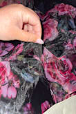 The dress is beautiful but it runs small so I ordered an extra large and the fabric ripped the whole night so it was a little embarrassing. - Claudia M.