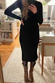 This dress was super warm for winter. I wore it with tights and a coat and was warm in 20° weather. Great fit. Could dress it up for down. - Stephanie J.