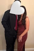 I bought this dress as an impulse buy, and I could not be happier!! It fits perfectly, true to size with some stretch, and the straps are adjustable. Will say that I'm 5' and it fits perfectly as a gown, but it will definitely be more of an ankle/midi length if you're taller. It's also so flattering, and the shimmer looks great under event lights. - Tori F.