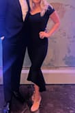The ad online doesn't do this dress justice. So pretty in person! The fabric/material is thick and very flattering. Petite girl approved! - Christina B.