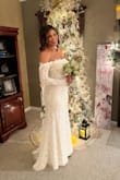 I had a small, Intimate wedding and this dress was perfect! I received so many compliments on it and it fit perfect and was comfortable. Keep in mind you can't really lift your arms up due to it being off shoulder but other than that I loved it! - Chantelle D.