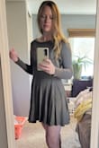 I wore this with a black fuzzy vest, tan knee high boots, and gold jewelry for my husband's 40th birthday. I was warm and cozy. I love the fabric. - Trista L.