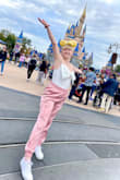There's usually no stretch in Lulus bodysuits, and it did cut into my back a lil. I wouldn't size down, but it was the cutest outfit for Disney world - Abigail S.
