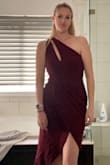 Love it! It fits a little tight around my hips but I do have bigger hips so definitely due to my body shape. The color is really pretty and the fabric is strong. - Allison S.