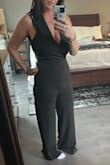 I love this! It's the perfect mix between classy and sexy. It's a bit long for me, but I don't have heels on in the pic. So it may even out with shoes on. Comfortable and easy to put on. - Johnna A.