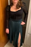 Bought this for a wedding rehearsal. I wasn't crazy about the tie on the bust but other than that I love the bodysuit and would wear it again. - Linda S.
