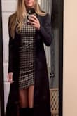 I have run into this with some of the other short ones on here that this was SO short as an XS. It fit well but I couldn't bend down etc so I exchanged it for a size up and that made it so much more comfortable and classy! A nice fabric and good stretch. I paired it with thigh-high boots and this long, black jacket and got so many compliments all night! - Hailey G.