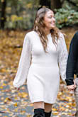 Got this dress for my engagement photos and it worked great. The sleeves had a nice detail and the dress was a good length for my height. - Ilsa B.