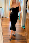 I ordered a small and a medium because I am usually a medium, but based on the reviews, it seemed like I should order a small. They both fit similarly, but the small was better! It's a stretchy material and very flattering! - DANIELLE S.
