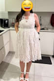It fits exactly (any smaller and it wouldn't fit), also has great pockets. - Jackie S.