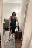 Nice quality dress but runs a little small. Adjustable straps are nice. Fit is nice and somewhat slimming. - Shefali V.
