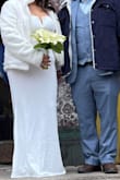 This dress is gorgeous got so many compliments! It was pretty long so I had to get it tailored for only $40 more but it was totally worth it. I loved the fabric too it was perfect for the perfect day! - Ashly C.