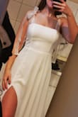 I honestly had no idea when I first unpacked the dress that it would be so perfect. I'm normally a size XS, but Lulu's calculator helped me choose the perfect size. I am very happy with the quality, colour, and cut of the dress. Just the simple but great dress I needed for our civil wedding. I will pair it with nude accessories and of course, I will sneak in some baby blue. I can't wait for our wedding day! - Renata H.