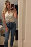 I sized up because of reviews. They were tight the first time I tried them on, yet still had the gap in the back. They've now stretched out and I wish I would've stuck to my regular size! - Hannah K.