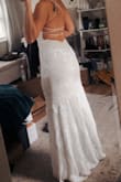I love the sequin design on this dress. I found out mermaid was not my style, and the top portion was very revealing for my church wedding. Had to send back. Gave 4 stars because it will be gorgeous for the right person! - Gabrielle D.