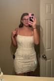 This dress looked nice in the pictures but it was kinda short and a little big in the waist. It made me look bigger than I am. - Olivia W.