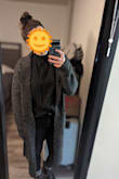 Very lightweight but warm over a sweater in mid 40's weather. I like how you can dress it up or down! - Ashley S.