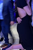 I absolutely love this dress. Not only is it the perfect price point, but it fits perfectly and I received endless comments! When purchasing, also consider buying a good tape because the side cuts very deep, creating a potential for side boob. - Maryanne M.