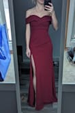 This dress fit me really well! I have a short and very narrow torso which can be hard to fit. I did end up returning it, just because I liked another dress better. The top didn't slide down or gap; felt very secure. It was long on me, I would've had to hem it a bit if I kept it. - Gretchen V.