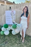 Wore this dress for my bridal shower and it was perfect. Got a size small, it fit good and was comfortable too. Love the style and cut for this dress. It was exactly what I was looking for. Definitely recommend it! - Odezza L.