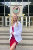 I got this dress for my white coat ceremony. It was fitted enough to look good with the white coat and looked decently professional. Can work for date nights as well:) - Meghan A.