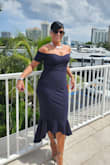 I bought this dress to replace another that I purchased from Lulus. The other [dress] was really nice but too showy in the boob area. This one was perfect! It fits the curves beautifully, and the material is of great quality. I received a ton of compliments on my blue dress. Just purchased the black one for another wedding. - Anessa E.