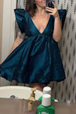 This dress fits so perfectly. Having a bigger bust, I was hesitant about the neckline, but it fits perfectly and holds them in!! It is super elegant and the material is of great quality! - Amber R.