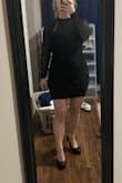 Super nice dress! Very well made! I ordered several dresses and kept two. This is one I don't have to do anything to. I typically have to get things hemmed as I'm only 5'' tall. I did almost consider ordering a medium, but I'm sticking with the small. It's stretchy and very flattering! - Tonya C.