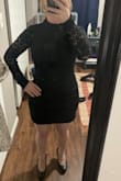 I loved this. Cute, comfortable, well made. Had I not decided on two others I would have kept it. I needed to have it hemmed and the sleeve shortened, but once that was done it would have been perfect! I typically have to have things altered being just 5'' but I kept two other ones. One that doesn't need to be altered and one that does. The picture shown has it folded under and I already returned without thinking to take a picture of the actual length. - Tonya C.