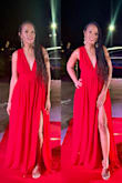 Wore this amazing red dress to my fashion show. It gave super star vibes. - Trineice C.