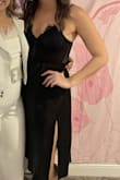 Wore it with an adorable long skirt and it was great! There is a slight snug in the butt region, but it wasn't too bad. Received lots of compliments on it! - Melissa V.