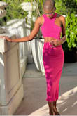 Pretty in pink. I received so many compliments when I wore this dress. A real beauty! - Aneka S.
