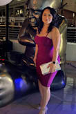 The name suits the dress well, definitely felt sexy without having to show too much. Bandage material definitely kept all my insecurities in place, didn't have to tug or pull. It fit slightly tight, I think I could have fit in a medium but I didn't want to risk it being too big. The color was vibrant and paired well with silver accessories. Win for the night! :) - Daisy G.