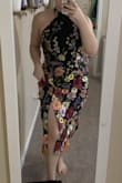 This dress was truly my best purchase from Lulus yet. The detail on this dress is amazing and well worth the price. The dress also fit perfectly, but barely any room for growth. The slit does provide some wiggle room on the lower half though which is nice. Great for those with an hourglass shape. The caveat to this dress is that the neck is a little tight, but I am someone who doesn't like super tight things on my neck anyway. I am super excited to wear this for my graduation because I wanted a statement dress and this is perfect for that, and looking forward to other opportunities to wear this dress. - Allison F.