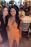 I ordered this dress for a summer wedding. A size S worked perfectly, due to the stretchy material (I am normally a M). I also wore boob tape (for dancing). I will be ordering this dress in other colors! - Lauren F.