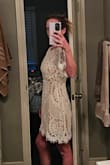 Perfect dress in every way. Fits excellent!! Lining is nice enough and thick enough that I won't need to wear a bra! I plan to use it to leave from my wedding in. - Jennifer G.