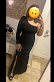 The dress was a hit for me. I had to work a gala event and bought the dress last minute. I absolutely fell in love with it. The slit was a little too high for my liking so I had it sewn up and the top was a little too loose creating a gap if I moved my arms. The material of the dress is thick and heavy but I love the style. Definitely didn't regret the purchase. - Mimi S.