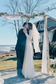 The dress was fabulous. I had an intimate backyard wedding and the dress lasted me the whole day with no problems, super comfortable and flattering! I got it hemmed and had the sleeves taken in so they were tight around my wrists. I highly recommend this dress it is so stunning in person, and the fabric looks expensive! - Hayden R.